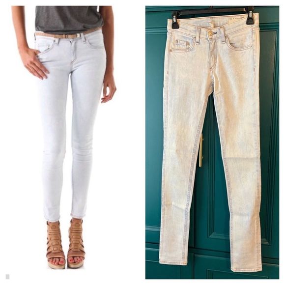 Rag & Bone Skinny Jeans Light Wash bleached out sz 25 - Picture 1 of 5
